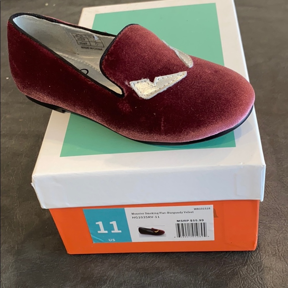 Hoo shoes suede monster kids loafer